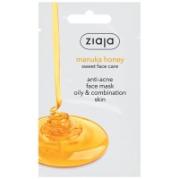 Маска от акне Ziaja Manuka Honey Sweet face mask для жирной и комбинированной кожи с медом мануки, 7 мл